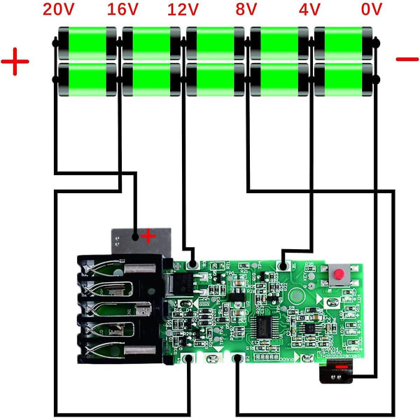 18v 10-cell 3.0ah 4.0ah 5.0ah 18650 Batteriboks Utbytting For Batteri Brukket Plastboks Utbytting Reparasjonssett Del (FMY)