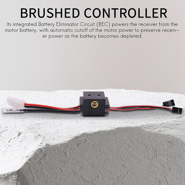 Rc ESC 320A 6-12V Borstad ESC Hastighetsregulator med 2A BEC för RC Båt U6L5  (FMY) Black