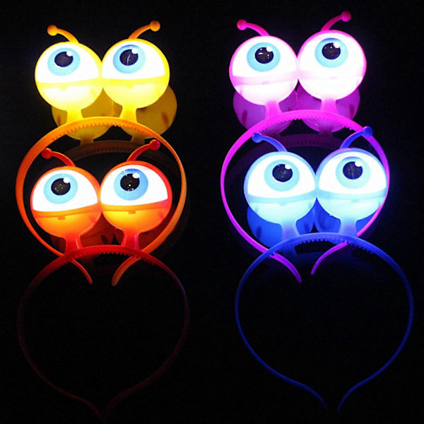 Alien Ögonglob LED Hårband Blinkande Huvudband Barn Vuxen Hårband för Scen (FMY) Yellow