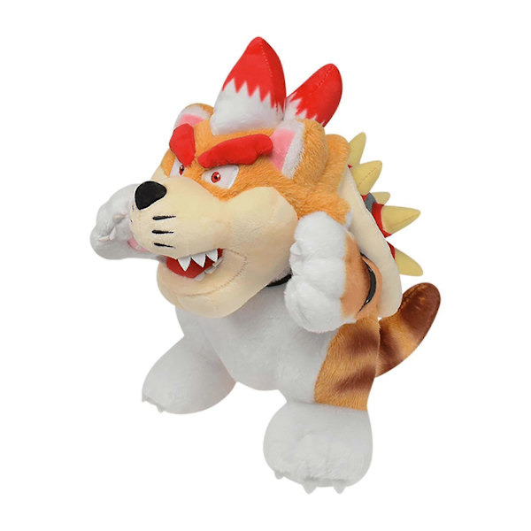 11\" Plysch Meowser Vit Bowser Koopa Fylld Djurdocka Plyschleksaker för Presentkollektion  (FMY)
