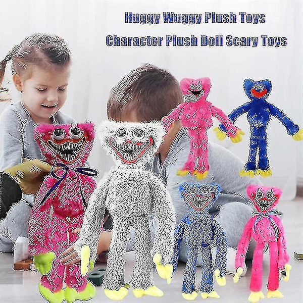 20cm/40cm/80cm/100cm Playtime Plush Toy Character Huggy Wuggy Doll_x  (FMY) Red 40cm