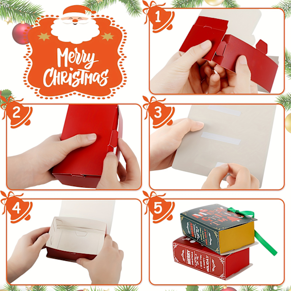 Julgodisboxar Chokladgodis Bageriboxar Bakboxar Keksburk Godisboxar Semesterförpackningar För Kakor, Cookies, Godis, Godis  (FMY) 24 Pieces
