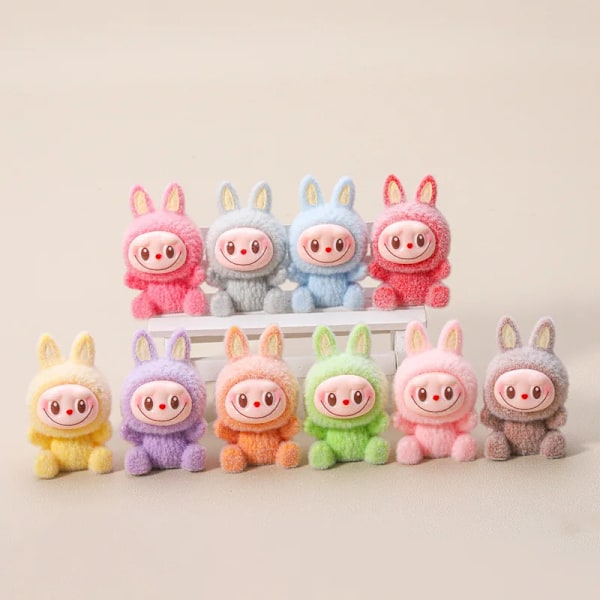 5 st Hot Selling Nya Macaron Slumpmässiga Söta Mini Dockor Tide Play Hantverk Kombination Söt Modell Dekoration Blind Bag Hänge (FMY) WHITE One Size