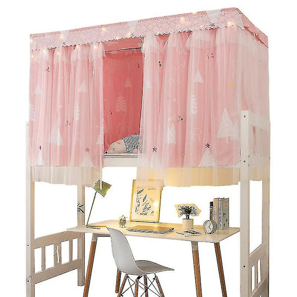 Sänghimmel för enkelsäng, mörkläggande tyg i gasväv, 1,15 m x 2 m (FMY) pink 115CM*200CM