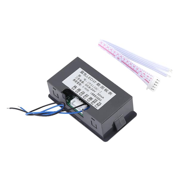 Dc Led Digital Display 4 Digit 09999 Up/down Plus/minus Panel Counter Meter G  (FMY) Blue
