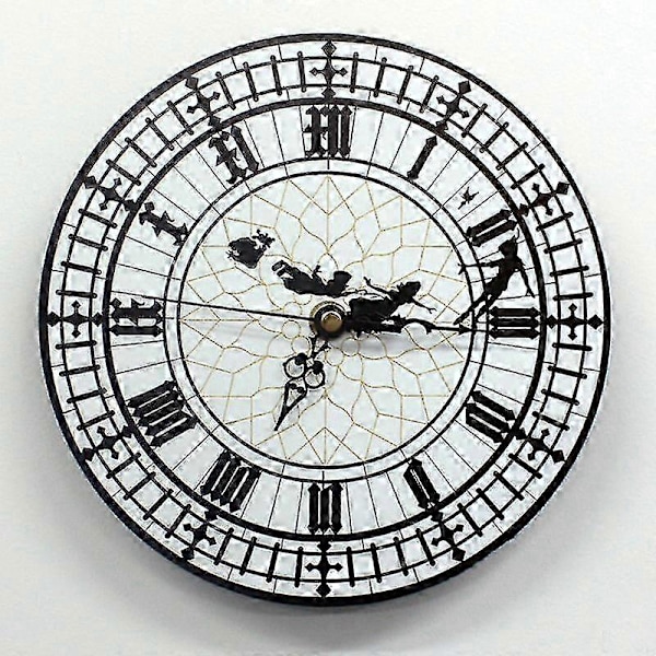 Big Ben Veggklokke Rund Kvarts Klokke Batteridrevet Hjem Dekorativ Klokke (FMY) 30cm