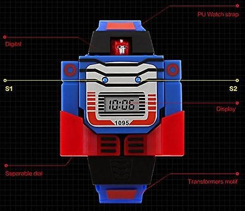Pojkar Flickor Barn Digital Klocka Transformers Bumblebee Tecknad Armbandsur Klocka för Barn - Barnpresenter (FMY)