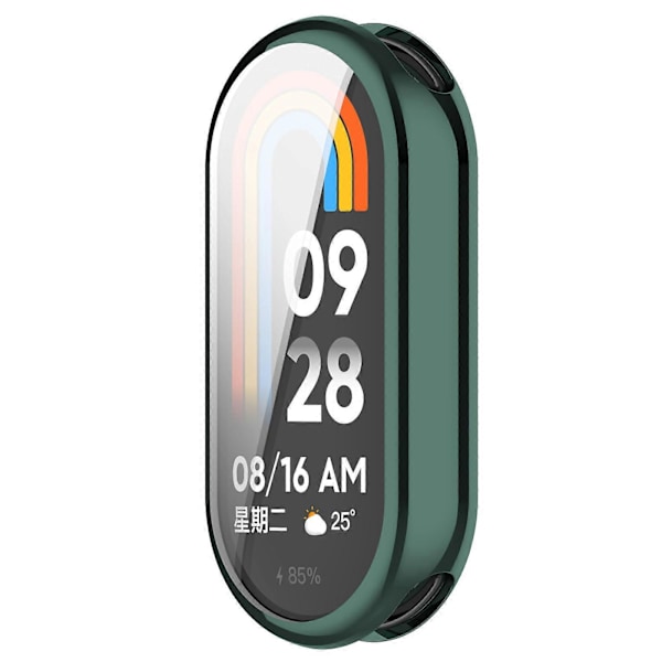 För Xiaomi Smart Band 8/Mi Band 9/9 NFC Elektroplätering Fullt Skydd Skal TPU Klockram Fodral (FMY) Green