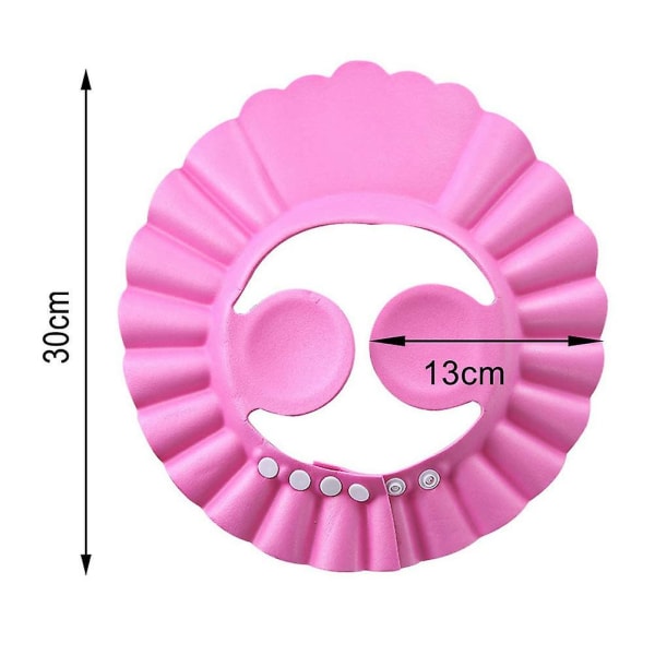 3 stk. Baby Dusjhetter, 3 Farger Baby Badehette Barn Justerbar Dusjhette Barn Vask Hår Skjold Med Ørebeskyttelse--  (FMY)