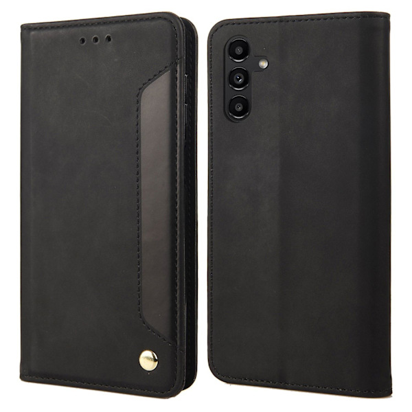 Samsung Galaxy A15 5G -puhelimen nahkainen lompakko-kotelo, seisova - Punainen (FMY) Black Samsung Galaxy A15 5G