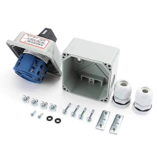 Universal Rotary Changeover Switch SZW26-20/D202.2D med Hovedbryter Eksteriør Boks 660V 20A 3 Posisjoner 2 Fase (FMY)