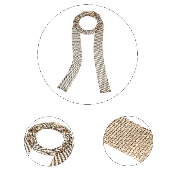 Strandbadkläder Fest Paljetter Halsband Sjal Handväska Choker Enfärgad  (FMY) Gold