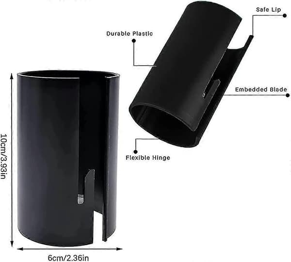 1 stk. Gavepapirkutter, innpakningspapirkutter, skyvbar papirkutter (svart) (FMY)
