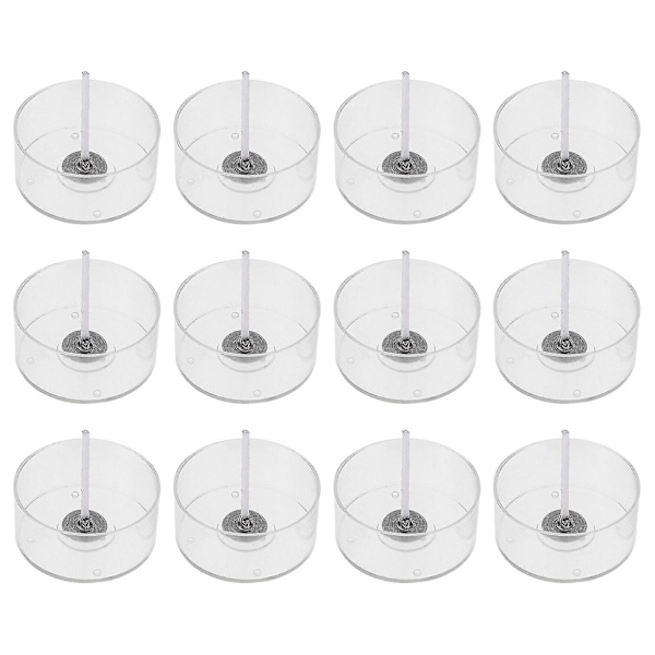100 stk Runde Silikonforme Til Stearinlysfremstilling Væge Tomme Teelyskopper Te Lys Doser (FMY) As Shown 3.5X1.7cm