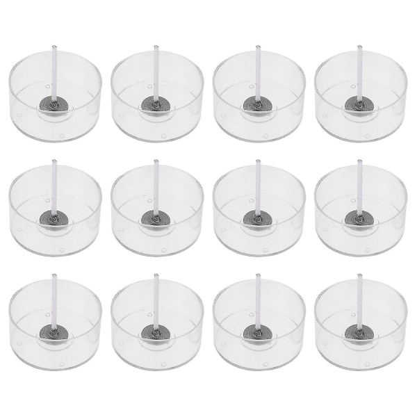 100 stk Runde Silikonformer Lysstøping Veke Tomme Teelyskopper Teelysbokser (FMY) As Shown 3.5X1.7cm
