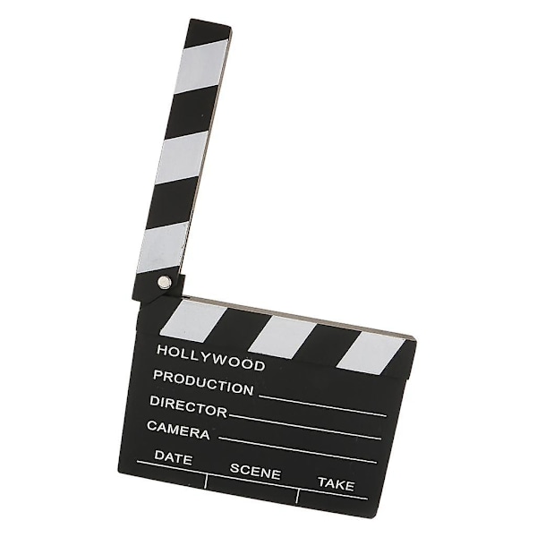 Klassisk Instruktør Video Scene Klapperbræt Film Slate Cut Prop (FMY) black white as described