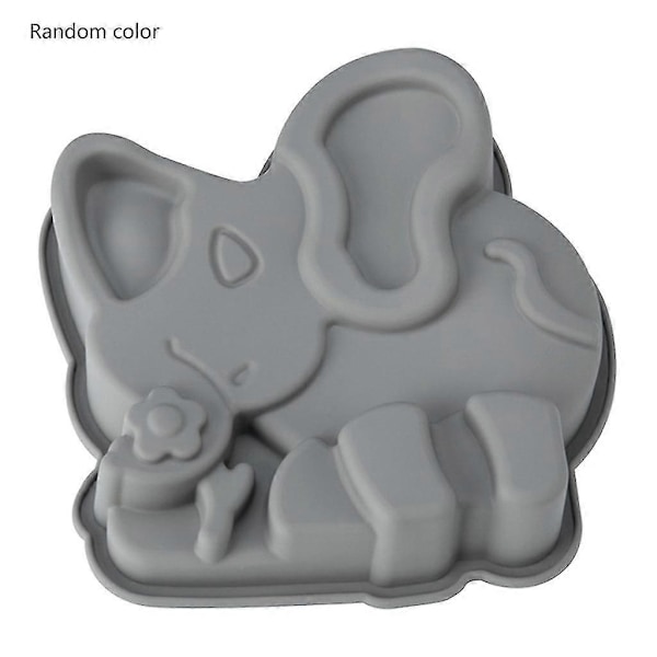 til Kreativ 3D Silikone Kageform Dyreforme Elefant til Sommerfugl til Fro (FMY) Elephant