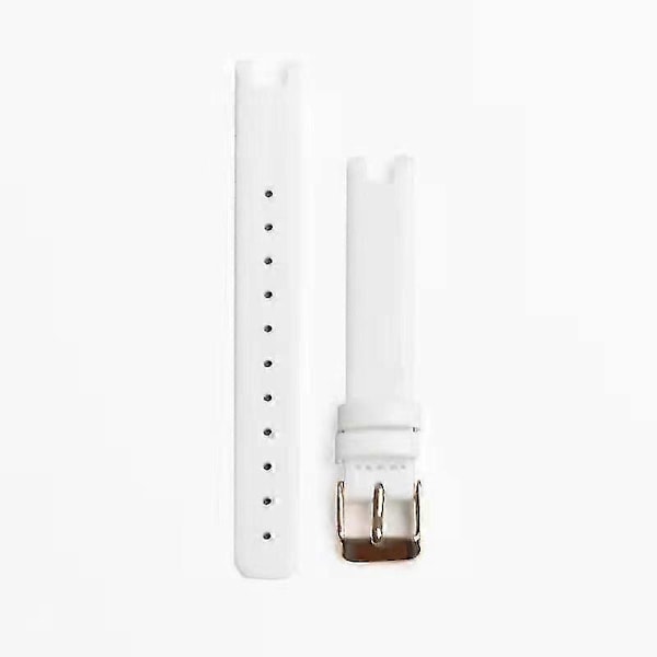 Til Garmin Lily 14MM Ægte Læder Urrem Smart Rustfrit Stål Bælte (FMY) White