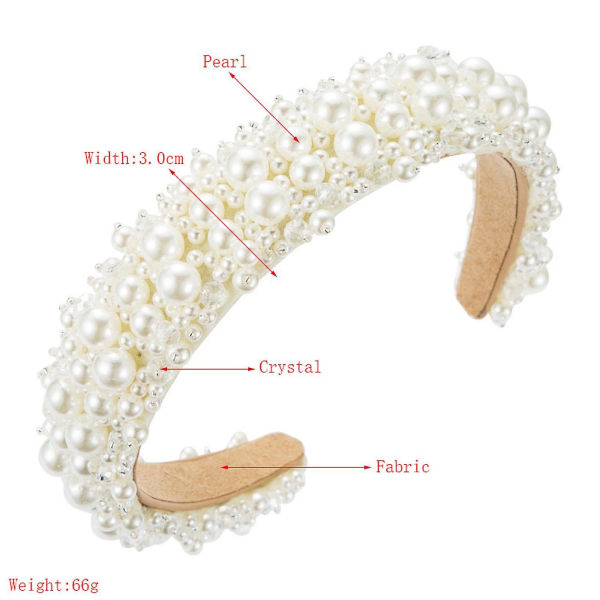 Perlehodeband for kvinner, brudehodeband, hårbånd, hodeplagg, bryllupshårtilbehør, bursdags- og valentinsdaggaver, wz-1598 (FMY)