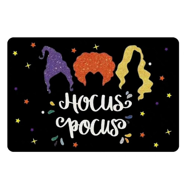 Hocus Pocus Halloween Antislip Dørmatte Bogstavprint Indgangsdør Gulvpude Festdekoration Matte (FMY) D