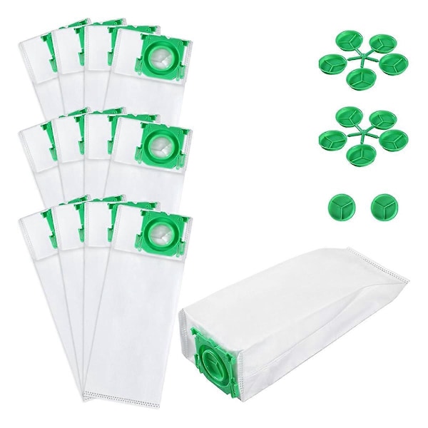 12 kpl Pölynimuripusseja Yhteensopiva Sebo K X/C/370 Sebo X -sarjan kanssa (FMY) White  Green