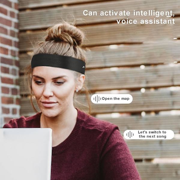 HF055 Luun johtamisen Bluetooth-urheilupääpanta Unen kuulokkeet Langattomat urheilupääpanta Kuulokkeet (FMY) Grey Style A