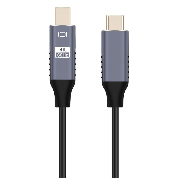 USB C til Mini Displayport-kabel USB Type C til 3 til Mini DP-kabel 4K-adapterkabel (FMY) black
