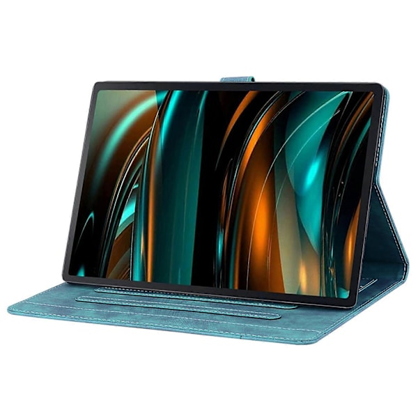 Til Lenovo Tab M11 Plus/ Tab K11 Plus Etui Læder Stand Tablet Cover Blomst Kat Kort Slots (FMY) Green