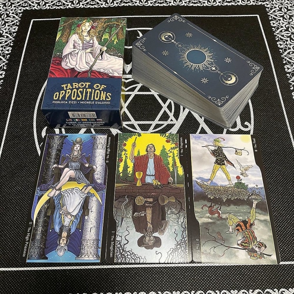 Tarotkort 12x7cm engelske kort orakel dæk brætspil guidebog version forudsigelser spillemåtte orakler mystisk skæbne (FMY)