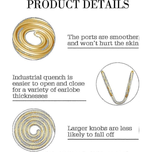 Tryk Ørering Til Keloid, Keloid Øreringe Tryk Clip, Kompression (FMY) Gold
