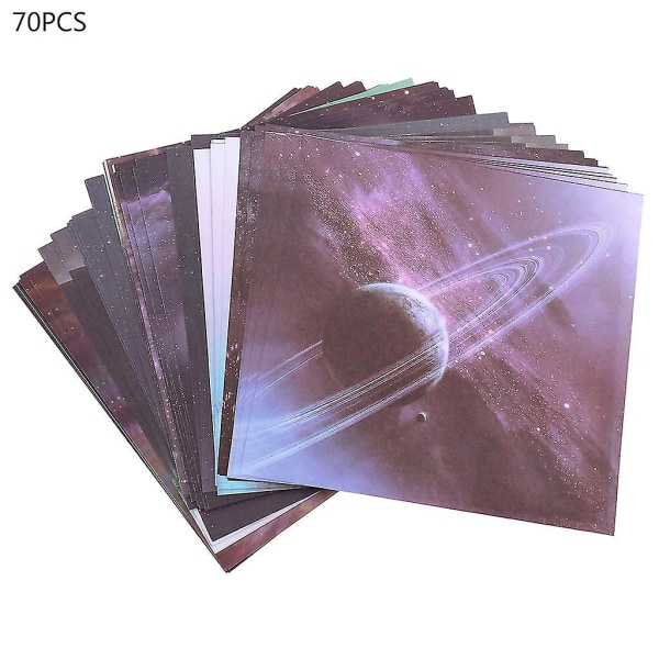 Scrapbog Origami Papir 70 Ark Kunst Baggrund Universe Planet Moon Paper C