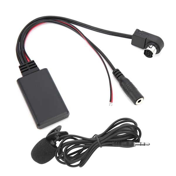 Bluetooth 5.0 AUX Kabel Adapter til Alpine CDA-9857 CDA-9886 CDA-117, med Håndfri Mikrofon