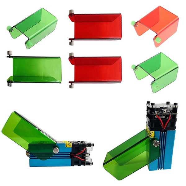 33mm 40mm 60mm Laserbriller Sikkerhedsbriller Bærbare til Øjenbeskyttelse 190-540nm Red 60MM
