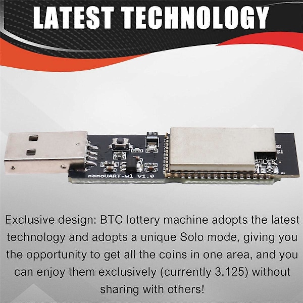 2 STK USB BTC Miner Solo Lottery Miner 40-50KH/S Bitcoin BTC Miner Asic Mining Lav Strøm Miner for H (FMY) Random Color