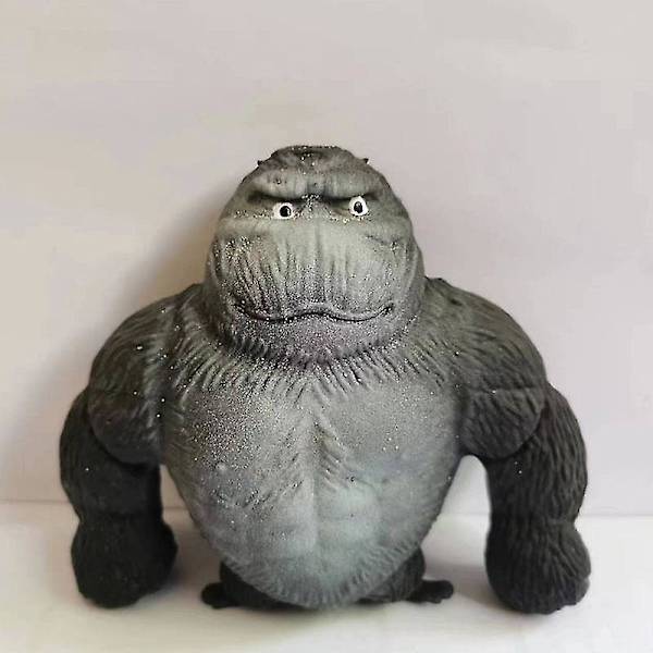 Simulering Squish Stretchy Spongy Squishy Monkey Gorilla Stress Relief Toy Vent Doll  (FMY) Grey 12*12