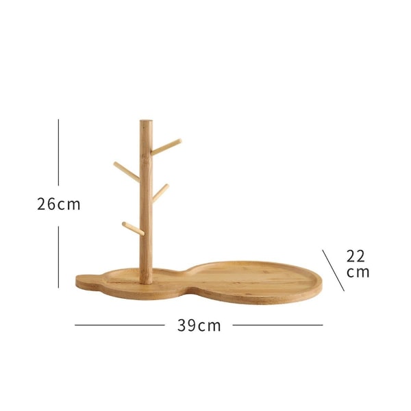 Træflaskebakke til indgangsbord Moderne flaske kalebassformede smykker Display Stand Halskæde Holder (FMY)