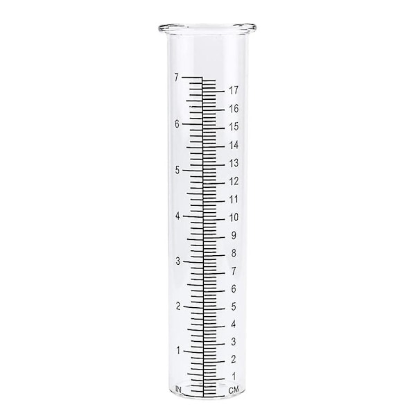 Högpresterande regnmätare ersättningsrör glas vattenmätningsverktyg passform för gård trädgård och utomhushem  (FMY) 7 inches