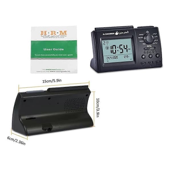 Azan-böneväckarklocka Automatisk Islamisk Bönepåminnelse Bord Digital Klocka (FMY)