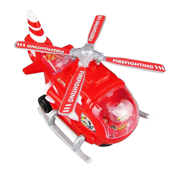 Helikopterleksak, Helikopter med 4D Fantastiska Realistiska Ljus och Ljud, Automatisk Bump Go Leksak för Barn Pojkar Flickor, Födelsedag eller Julgåva (FMY) A