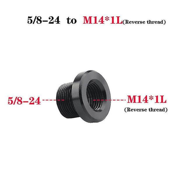 1 kpl 5/8\" X 24 - 1/2-28 - M14x1 - M14x1.5 piipun kierteensäätimeen (FMY) M14*1L