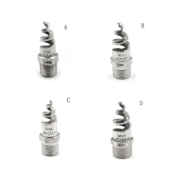 Nye 1/4\" 1/2\" Spiraldyse i Rustfrit Stål Atomiseringssprøjtehoveder Hfmqv  (FMY) C