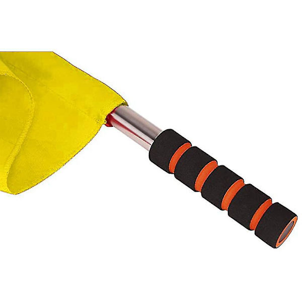 Domarflagga i rostfritt stål, kommandosignalflagga, röd signalflagga, svampgrepp, specialpatrullprestanda (FMY) yellow