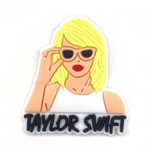 10 stk Taylor Swift-inspirerte skosjarmsett, DIY Croc-sjarm, skodekorasjon for fans, Swiftie julegave  (FMY)