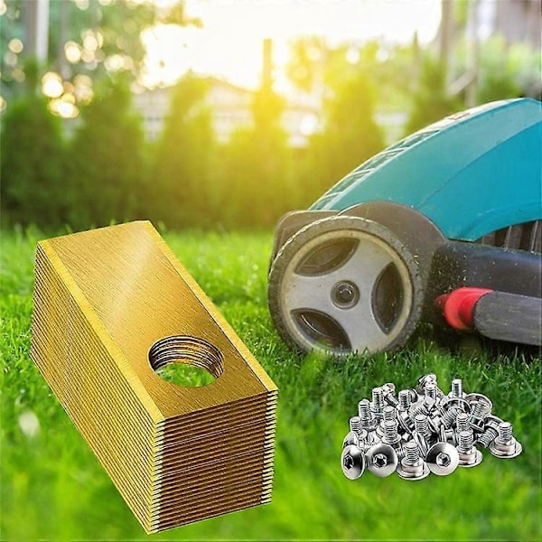 30 st Kompatibla För Honda Miimo Robotgräsklippare Rostfria Ersättningsblad, 39.2x17.5mm (FMY) Gold