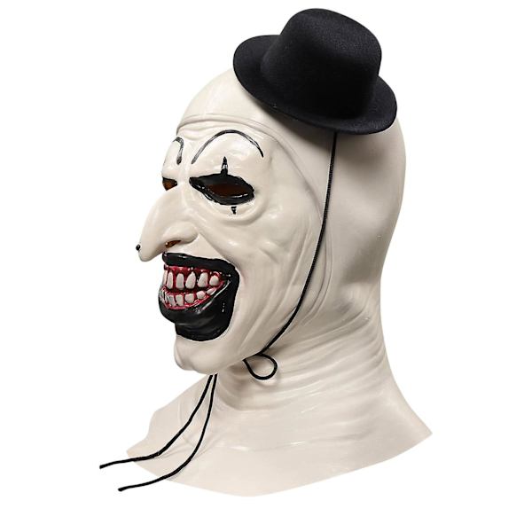 Terrifier 2 Art the Clown Gysermaske Halloween Party Maskerade Horrormasker (FMY) White