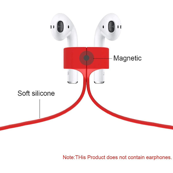 Airpods Magnetisk Anti-tapt Stropp, Fargerik Myk Silikon Sports Lanyard, Halsstropp (FMY)