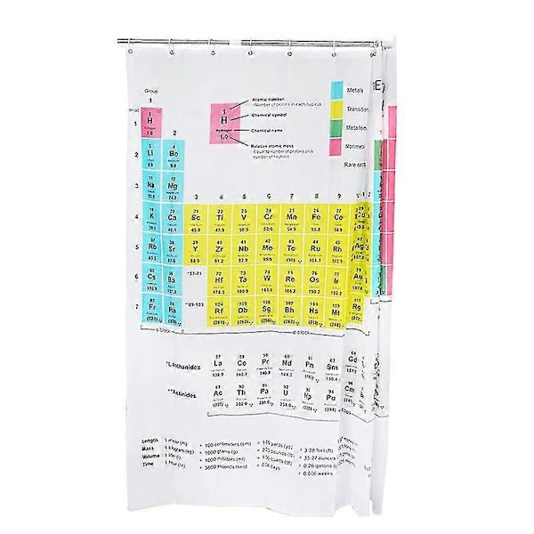 Periodiska systemet Polyester Duschdraperi, Samma Stil Som The Big Bang Theory Tw (FMY)