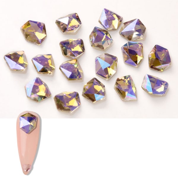 Krystallisbiter Nail Art-klistremerker Smykker gjør-det-selv-dekorasjon for kvinner (FMY)