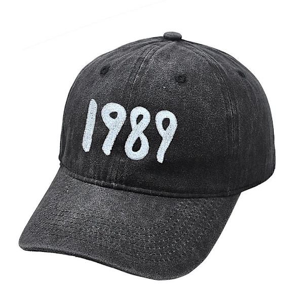 Hat Taylor Swift 1989 Retro Baseball Cap Snapback Sun Sport Trucker Caps Gåvor för Unisex Kvinnor Män  (FMY) Black