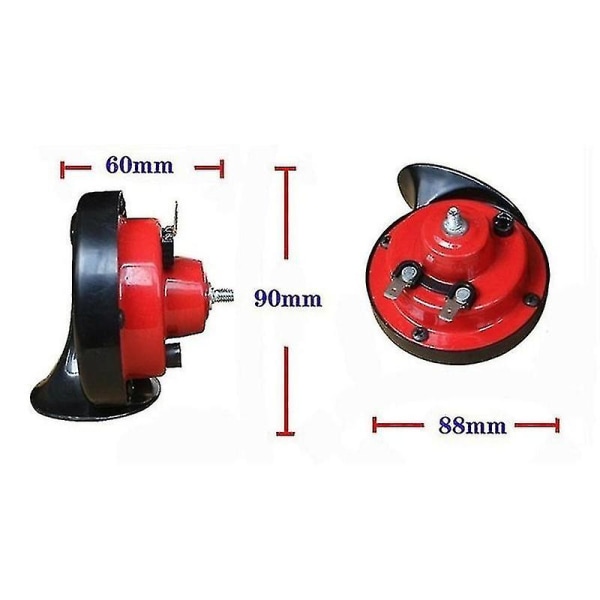 12v 300db 4 Trompet Super Høj Luft Horn Kompressor Med Monterings Sæt Bil (FMY)